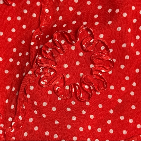 Anthropologie Miranda Maxi Dress Sunday in Brooklyn Polka Dot Textured XXS - Picture 10 of 10